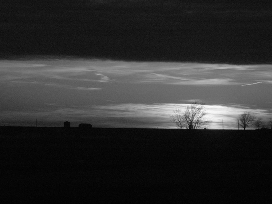 sunset over iowa